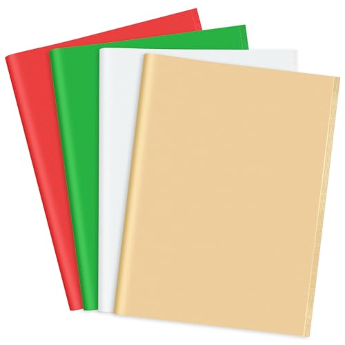 NEBURORA 100 Blatt Weihnachts Seidenpapier rot grün weiß goldenes Geschenkpapier Seidenpapier für Weihnachtsgeschenke Bastelarbeiten Taschen und Partydekorationen von NEBURORA