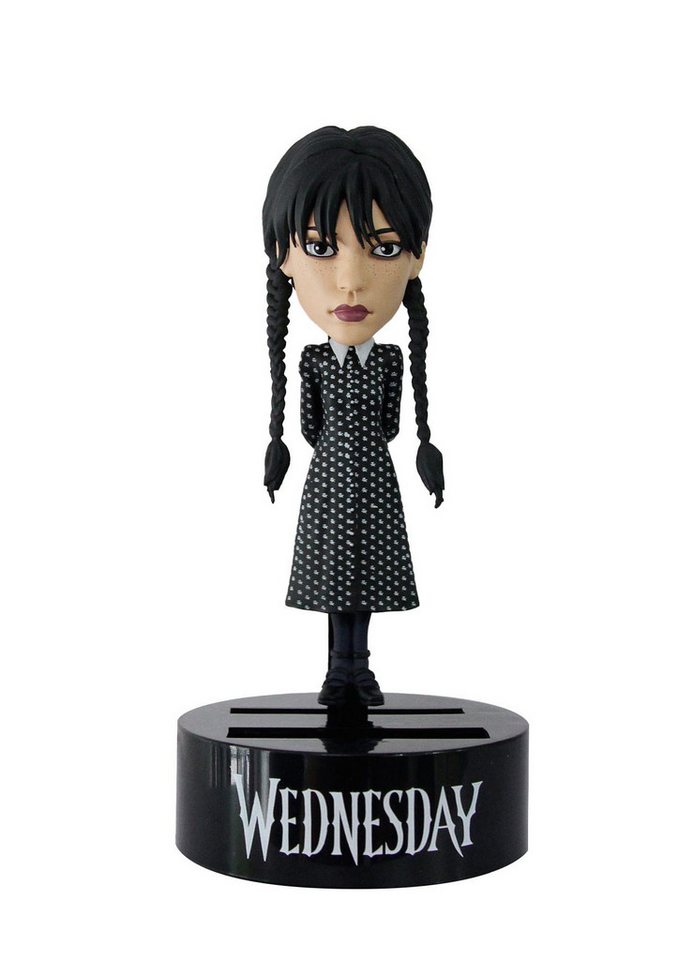 NECA Dekofigur Wednesday Body Knocker Wackelfigur Wednesday 16 cm (1 St), Wackelt bei Licht mit Solar von NECA
