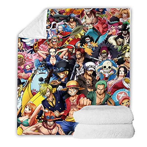 NECEHY Decke One Piece Kuscheldecke Anime 3D Drucken,Flanell Flauschige Decke,werfen Decken für Bett Sofa/Sofadecke/Reisedecke,A-1200,150 * 200CM von NECEHY