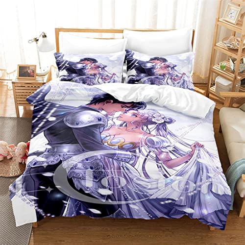 NECEHY Japanisches Anime Sailor Moon Bettwäsche-Set für Kinder, Bettbezüge, Sets mit Kissenbezügen, für Mädchen, Schlafzimmer, Dekoration, Bettwäsche,ab-e1478,Single:55"x79"/140x200cm von NECEHY