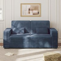 2-Sitzer-Sofa Modernes aus XXL-Rippsamt,Saphirblau,180cm,mit Armlehnen mit Stauraum (Höhe 84 cm),maschinenwaschbar von NECHE
