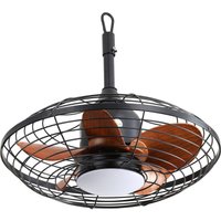 20" LED-Deckenventilator, 18 W, 3 CCT, 5 Flügel, ABS-Gleichstrommotor mit Aufhänger und Haken für den Außenbereich von NECHE
