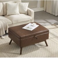 Multifunktionaler Fußstützen-Pouf, 80 x 59 x 45 cm, quadratisch, Couchtisch, Schuhhocker, versteckter Stauraum für Sofa, Wohnzimmermöbel, von NECHE