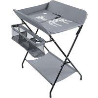 Neche Klappbarer Wickeltisch mit Ablagekorb für Neugeborene, Eisenrahmen, belastbar, Grau Neche Klappbarer Wickeltisch mit Ablagekorb für Neugeborene, Eisenrahmen, belastbar, Grau von NECHE