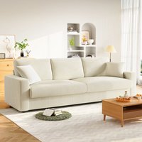 Neche Skandinavisches 3-Sitzer-Sofa aus Cordstoff – Großes beige Sofa 256 x 89 x 88 cm – Komfort und Design für das Wohnzimmer Neche Skandinavisches 3-Sitzer-Sofa aus Cordstoff – Großes beige Sofa 256 x 89 x 88 cm – Komfort und Design für das Wohnzimmer von NECHE