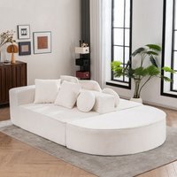 Weißes modulares Sofa aus weichem und bequemem Chenille-Stoff – passt problemlos in jeden Raum und kein Zusammenbau erforderlich Weißes modulares Sofa aus weichem und bequemem Chenille-Stoff – passt problemlos in jeden Raum und kein Zusammenbau erforderlich von NECHE