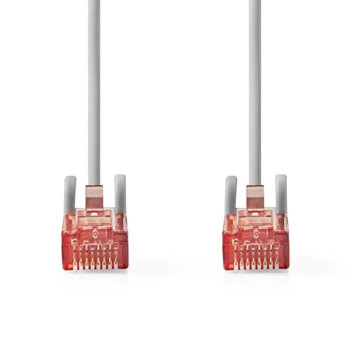 CAT6-Netzwerkkabel - RJ45 Stecker - RJ45 Stecker - U/UTP - 0.25 m - Rund - PVC - Grau - Label von NEDIS