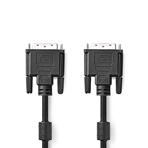 DVI Cable | DVI-D 24+1-Pin Male | DVI-D 24+1-Pin Male | 2560x1600 | Nickel Plated | 2.00 m | PVC | Black | Polybag von NEDIS