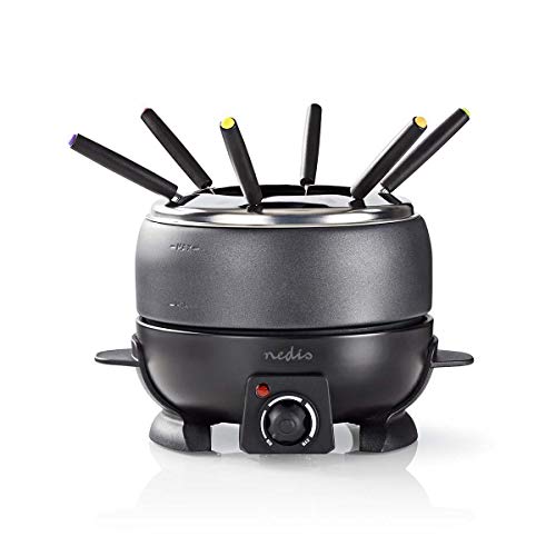 Fondue-Set - 6 Personen - 2.3 l - Einstellbare Temperaturregelung - 800 W - Cool touch Griff - Anti-Rutschboden - Überhitzungsschutz von NEDIS