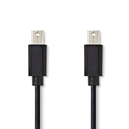 Mini DisplayPort Cable | DisplayPort 1.2 | Mini DisplayPort Male | Mini DisplayPort Male | 21.6 Gbps | Nickel Plated | 1.00 m | Round | PVC | Black | Polybag von NEDIS