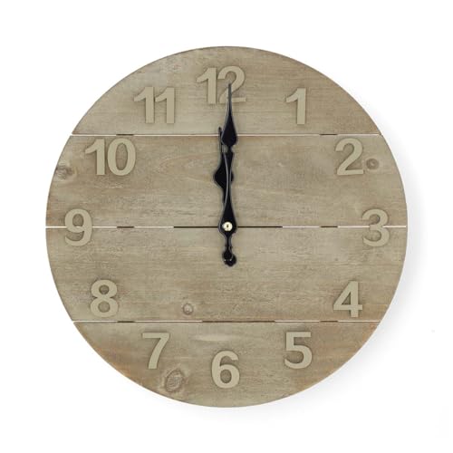 Wanduhr - Durchmesser: 300 mm - Holz - Beige/Braun von NEDIS