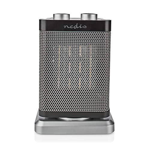 NEDIS HTFA17GY Keramik-PTC-Heizlüfter | 1000/1500 W | 2 Wärme Modes | Thermostat | automatisch drehbar | Überhitzungsschutz | Stolperschutz, Grau von NEDIS