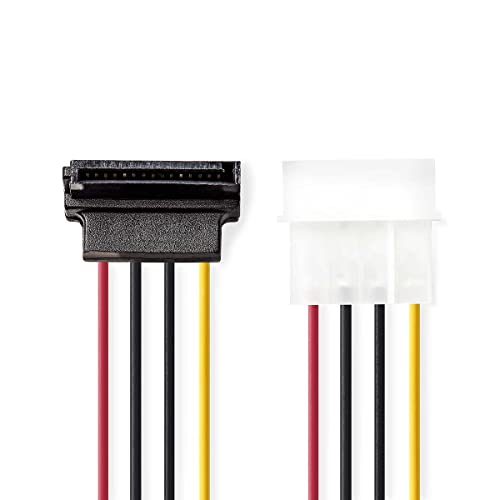 NEDIS Interne Stromkabel | Molex Stecker | SATA 15-Pin-Buchse | Vergoldet | 0.15 m | rund | PVC | Mehrfarbig | Umschlag von NEDIS