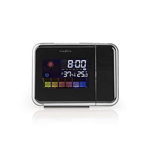 NEDIS Projektionsuhr - Projiziert die Uhrzeit an eine Wand - Hygrometer - Wettervorhersage - Wecker mit Schlummerfunktion - Schwarz/Silber 1.50 m Grau/Schwarz NEDIS Projektionsuhr - Projiziert die Uhrzeit an eine Wand - Hygrometer - Wettervorhersage - Wecker mit Schlummerfunktion - Schwarz/Silber 1.50 m Grau/Schwarz von NEDIS