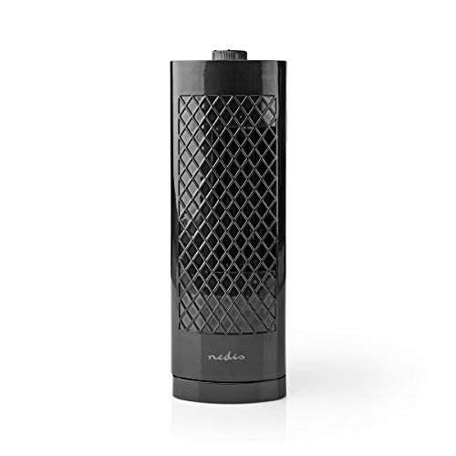 NEDIS Tischventilator | Netzteil | Ø 300 mm | 25 W | Schwenkfunktion | 3 Geschwindigkeiten | Schwarz von NEDIS
