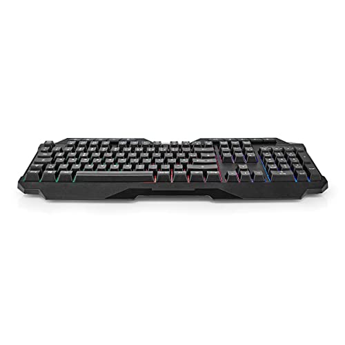 NEDIS Wired Gaming Keyboard - USB Type-A - Folientasten - LED - QWERTZ - DE-Layout - Stromversorgung über USB - Netzkabellänge: 1.30 m - Multimedia von NEDIS