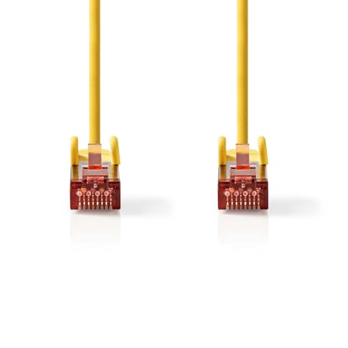 Nedis CAT6 Netzwerkkabel - RJ45 Male - RJ45 Male - S/FTP - 2.00m - Rund - LSZH - Gelb - Label von NEDIS