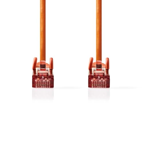 CAT6-Netzwerkkabel - RJ45 Stecker - RJ45 Stecker - S/FTP - 0.25 m - Rund - LSZH - Orange - Label von NEDIS