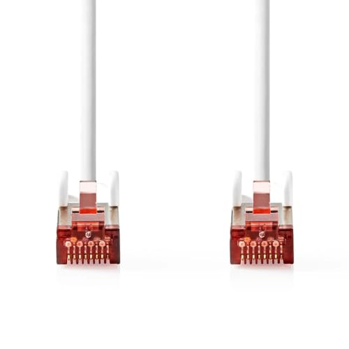 CAT6-Netzwerkkabel - RJ45 Stecker - RJ45 Stecker - S/FTP - 0.50 m - Rund - LSZH - Weiss - Label von NEDIS