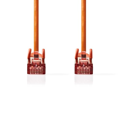 Nedis CAT6-Netzwerkkabel - RJ45 Stecker - RJ45 Stecker - S/FTP - 10.0 m - Rund - LSZH - Orange - Label von NEDIS