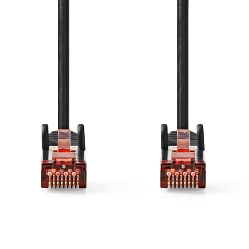 Nedis CAT6-Netzwerkkabel - RJ45 Stecker - RJ45 Stecker - S/FTP - 10.0 m - Rund - LSZH - Schwarz - Label von NEDIS