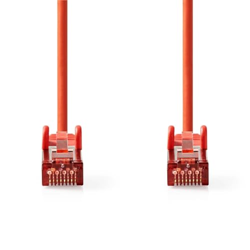 Nedis CAT6-Netzwerkkabel - RJ45 Stecker - RJ45 Stecker - S/FTP - 5.00 m - Rund - LSZH - Red - Label von NEDIS