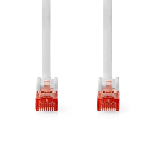 CAT6-Netzwerkkabel - RJ45 Stecker - RJ45 Stecker - U/UTP - 1.50 m - Rund - PVC - Weiss - Label von NEDIS