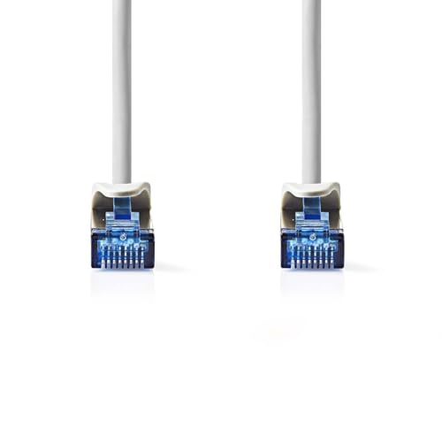 Nedis CAT6a-Netzwerkkabel - S/FTP - RJ45 Stecker - RJ45 Stecker - 5.00 m - Snagless - Rund - LSZH - Grau - Label von NEDIS