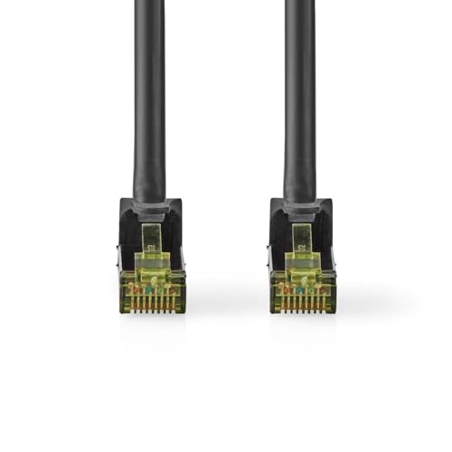 Nedis CAT7-Netzwerkkabel - S/FTP - RJ45 Stecker - RJ45 Stecker - 1.00 m - Snagless - Rund - LSZH - Schwarz - Label von NEDIS