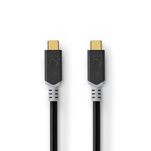Nedis CCBW64020AT20 câble USB 2 m USB4 Gen 2x2 USB C Noir, Argent von NEDIS