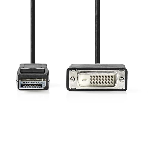 Nedis Displayport-Kabel - DisplayPort Stecker - DVI-D 24+1-Pin Stecker - 1080p - Vernickelt - 2.00 m - Rund - PVC - Schwarz - Label von NEDIS