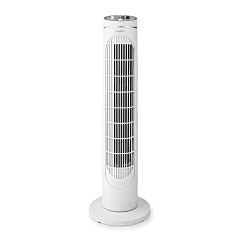 Nedis FNTR14GWT40 Turmventilator | Höhe: 760 mm | 3-Geschwindigkeitsstufen | Oszillation | 45 W | Abschalt-Timer | Weiss von NEDIS