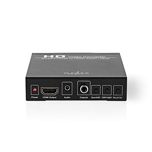 HDMI T Converter | SCART Buchse | HDMIT Ausgang / 1x 3.5 mm Audio Out / 1x Digital Audio | 1-Weg | 1080p | 1.65 Gbps | Aluminium | Anthrazit von NEDIS