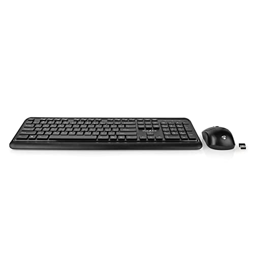 Nedis KBMCW100BKUS Maus und Tastatur-Set | Wireless | Maus- und Tastaturverbindung: USB | 800/1200 / 1600 DPI | Einstellbar DPI | QWERTY | US-Layout Nedis KBMCW100BKUS Maus und Tastatur-Set | Wireless | Maus- und Tastaturverbindung: USB | 800/1200 / 1600 DPI | Einstellbar DPI | QWERTY | US-Layout von NEDIS