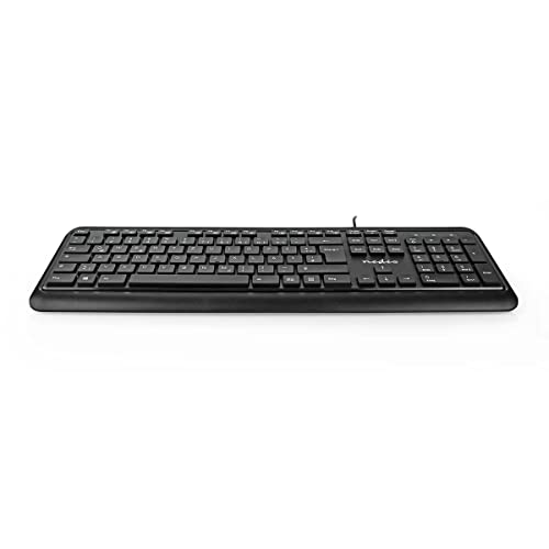 NEDIS Kabelgebundenes Keyboard - USB-A - Multimedia - QWERTZ - DE-Layout - Numerische Tastatur von NEDIS