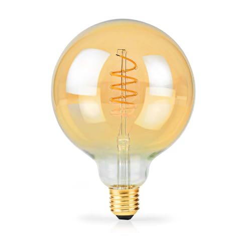 Nedis LBDE27G125GD LED-Filament-Lampe E27 | G125 | 3.8 W | 250 lm | 2100 K | Extra warmweiß | Anzahl der Lampen in der Verpackung: 1 Stück von NEDIS