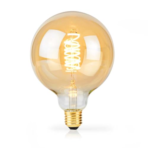 Nedis LBE27G95GD LED-Filament-Lampe E27 | G95 | 3.8 W | 250 lm | 2100 K | Extra warmweiß | Anzahl der Lampen in der Verpackung: 1 Stück von NEDIS