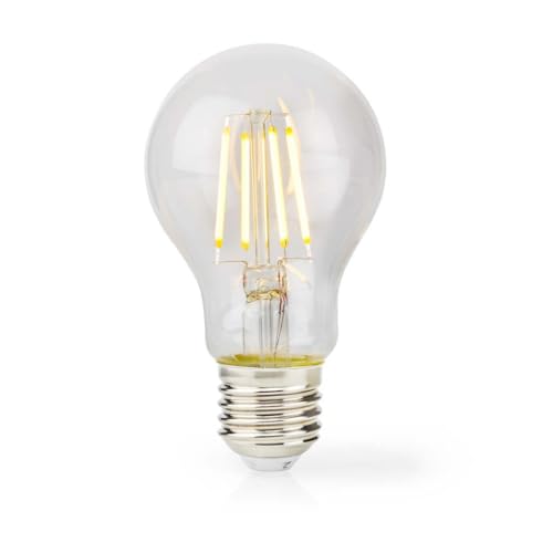 Nedis LBFE27A602 LED-Filament-Lampe E27 | A60 | 7 W | 806 lm | 2700 K | Warmweiss | Anzahl der Lampen in der Verpackung: 1 Stück von NEDIS