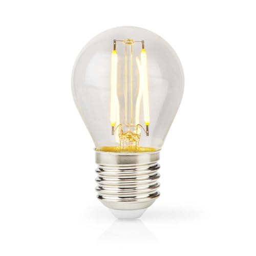 Nedis LBFE27G451 LED-Filament-Lampe E27 | G45 | 2 W | 250 lm | 2700 K | Warmweiss | Anzahl der Lampen in der Verpackung: 1 Stück von NEDIS