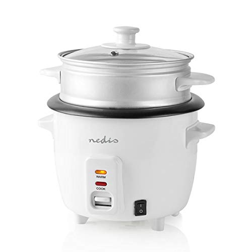 Reiskocher - 0.6 l - 300 W - Aluminium-Dampfer - Antihaft-Beschichtung - Herausnehmbare Schüssel - Automatische Abschaltung von NEDIS