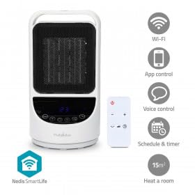 Nedis SmartLife Keramik-PTC-Heizlüfter - Wi-Fi - 1500 W - 2 Wärmeeinstellungen - Oszillation - Anzeige - 10-49 °C - Android/IOS von NEDIS