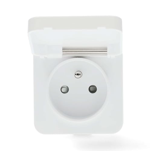 Nedis SmartLife Smart Stecker - Wi-Fi - IP44 - Leistungsmesser - 3680 W - Frankreich/Typ E (CEE 7/6) - 0-55 °C - Android/IOS - Grau/Weiss - 1 Stück von NEDIS