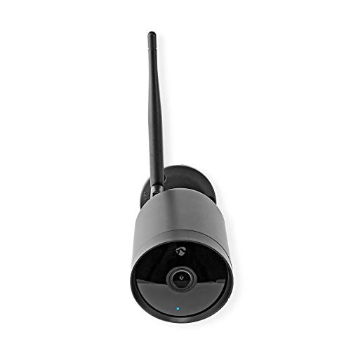 NEDIS SmartLife - Außenkamera - WLAN Intelligente Kamera - Full HD - IP65 - mit Bewgungssensor und Nachtsicht - Integriert in die NEDIS SmartLife App - Kompatibel mit Android & IOS Schwarz 163 mm von NEDIS