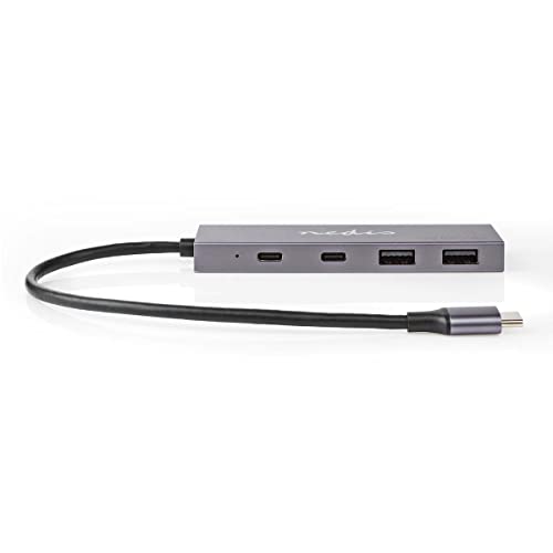 Nedis UHUBU3450AT hub & concentrateur USB 3.2 Gen 2 (3.1 Gen 2) Type-C 10000 Mbit/s Anthracite von NEDIS