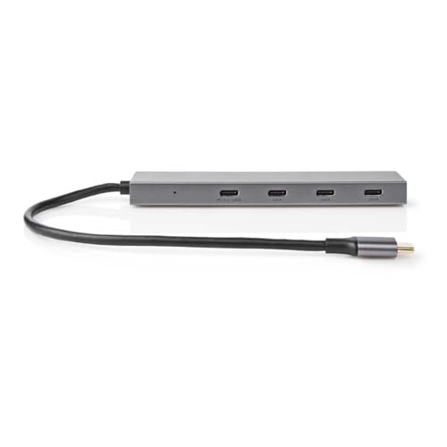 Nedis UHUBU3470AT hub & concentrateur USB 3.2 Gen 2 (3.1 Gen 2) Type-C 10000 Mbit/s Anthracite von NEDIS