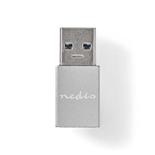 NEDIS USB-A Adapter USB 3.2 Gen 1 | USB-A Stecker | USB-C™ Buchse | 5 Gbps | Vernickelt | Schwarz | Box von NEDIS