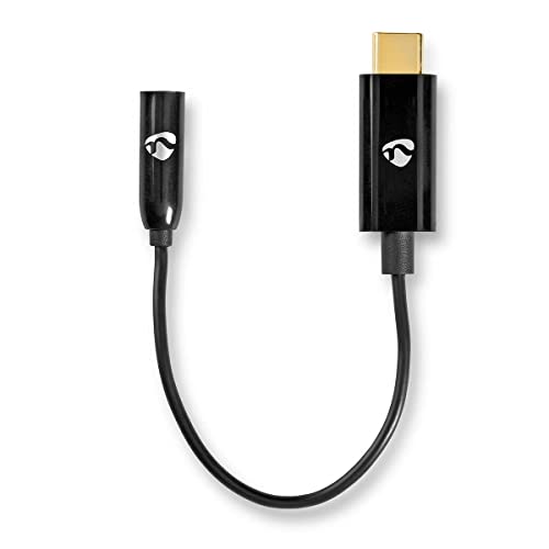 USB Adapter | USB 3.2 Gen 1 | USB-CT Male | 3.5 mm Female | 0.15 m | Round | Nickel Plated | PVC | Black | Box USB Adapter | USB 3.2 Gen 1 | USB-CT Male | 3.5 mm Female | 0.15 m | Round | Nickel Plated | PVC | Black | Box von NEDIS