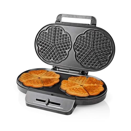 Waffeleisen - 2 x 5 Heart shaped waffles - 12 cm - 1200 W - Automatischer Temperaturkontrolle - Kunststoff/Metall Waffeleisen - 2 x 5 Heart shaped waffles - 12 cm - 1200 W - Automatischer Temperaturkontrolle - Kunststoff/Metall von NEDIS