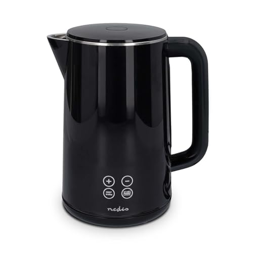 Wasserkocher - 1.7 l - Plastik - Schwarz - 50,60,70,80,90,100 °C - Temperaturanzeige - Um 360 Grad drehbar - Verdecktes Heizelement - Strix Controller - Boil-dry protection Wasserkocher - 1.7 l - Plastik - Schwarz - 50,60,70,80,90,100 °C - Temperaturanzeige - Um 360 Grad drehbar - Verdecktes Heizelement - Strix Controller - Boil-dry protection von NEDIS