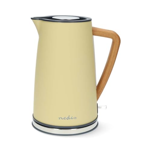 Wasserkocher - 1.7 l - Soft-Touch - Gelb - Um 360 Grad drehbar - Verdecktes Heizelement - Strix Controller - Boil-dry protection Wasserkocher - 1.7 l - Soft-Touch - Gelb - Um 360 Grad drehbar - Verdecktes Heizelement - Strix Controller - Boil-dry protection von NEDIS